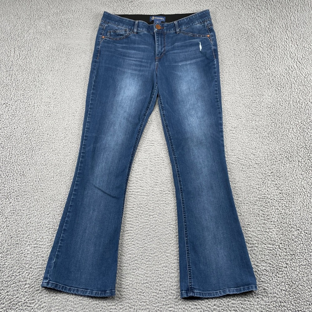 Democracy Jeans Womens 14 Blue Ab solution Bootcut Stretch Denim B12211RDH